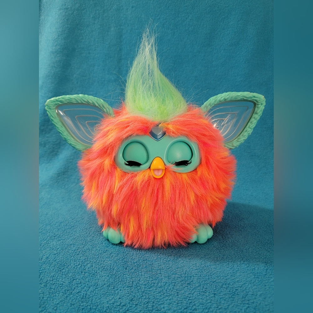 Furby 2023 Hasbro Coral Interactive Plush Toy Tested Working
